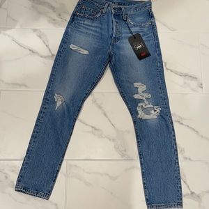Levi high rise skinny leg jeans